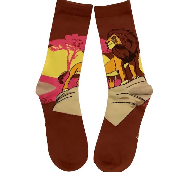 Lion King Simba Hakuna Matata Mens 3 Pair Size 6-12 Multicolor Crew Socks NWOT - Picture 2 of 5